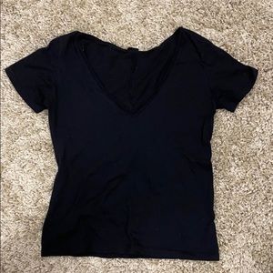 Black vneck top from brandy